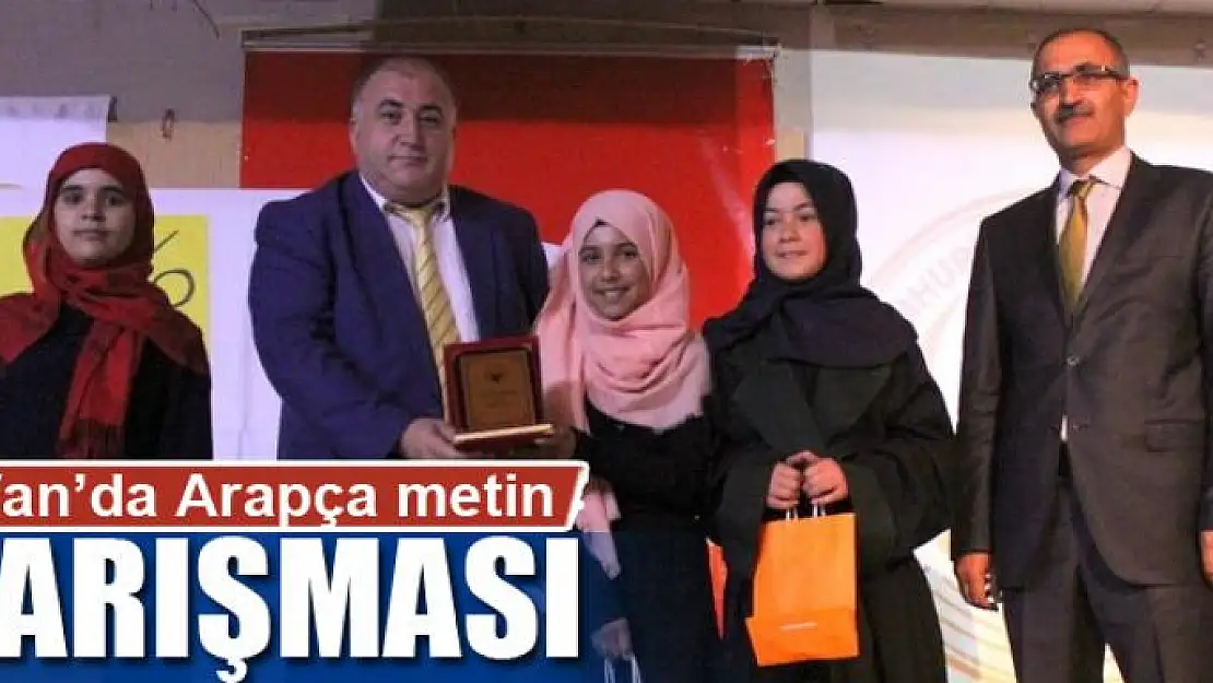 Van'da Arapça metin yarışması 