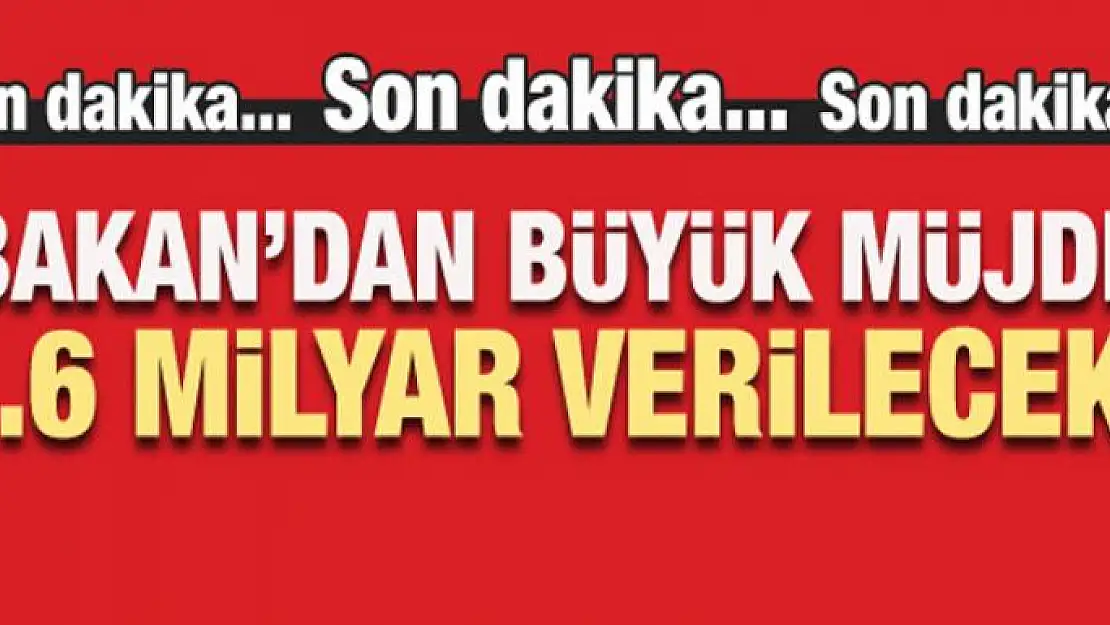 5.6 milyarlık destek yağmuru başlıyor