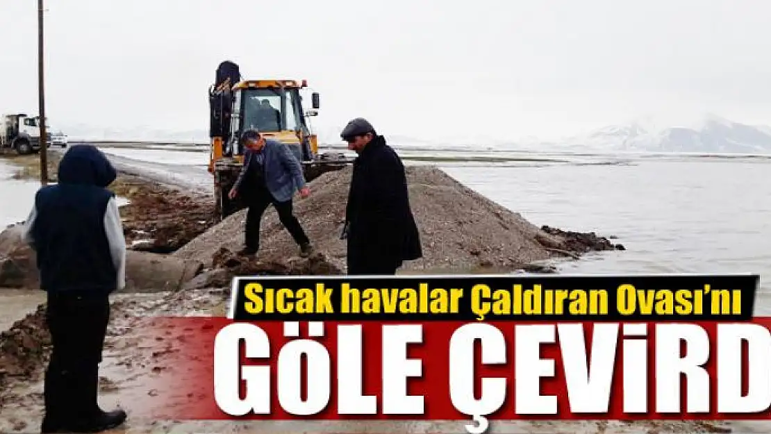 Sıcak havalar Çaldıran Ovası'nı göle çevirdi 