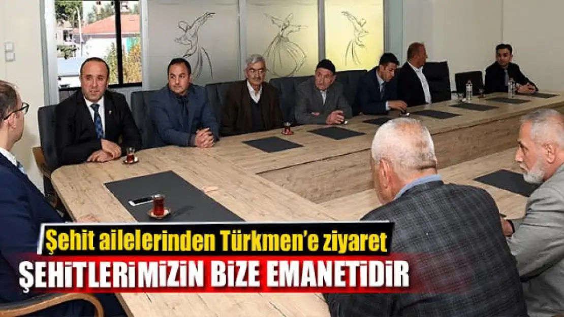 Şehit ailelerinden Kaymakam Türkmen'e ziyaret 