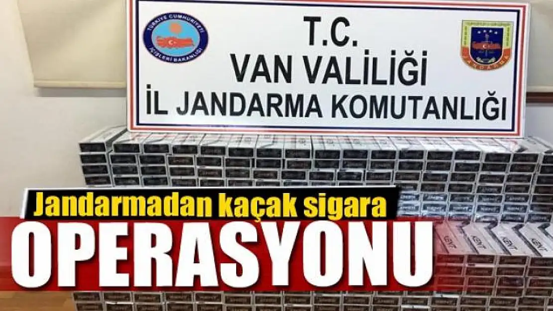 Jandarmadan kaçak sigara operasyonu