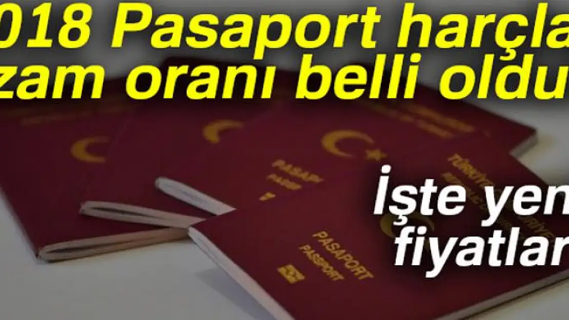 2018 Pasaport harçları zam oranı belli oldu