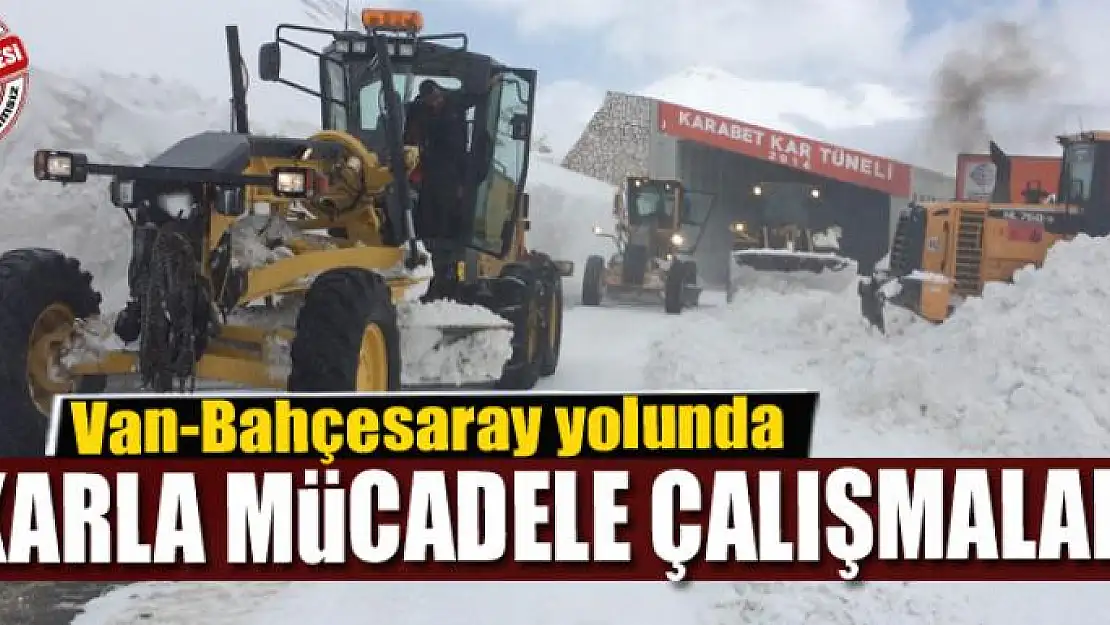 Van-Bahçesaray yolunda karla mücadele çalışmaları