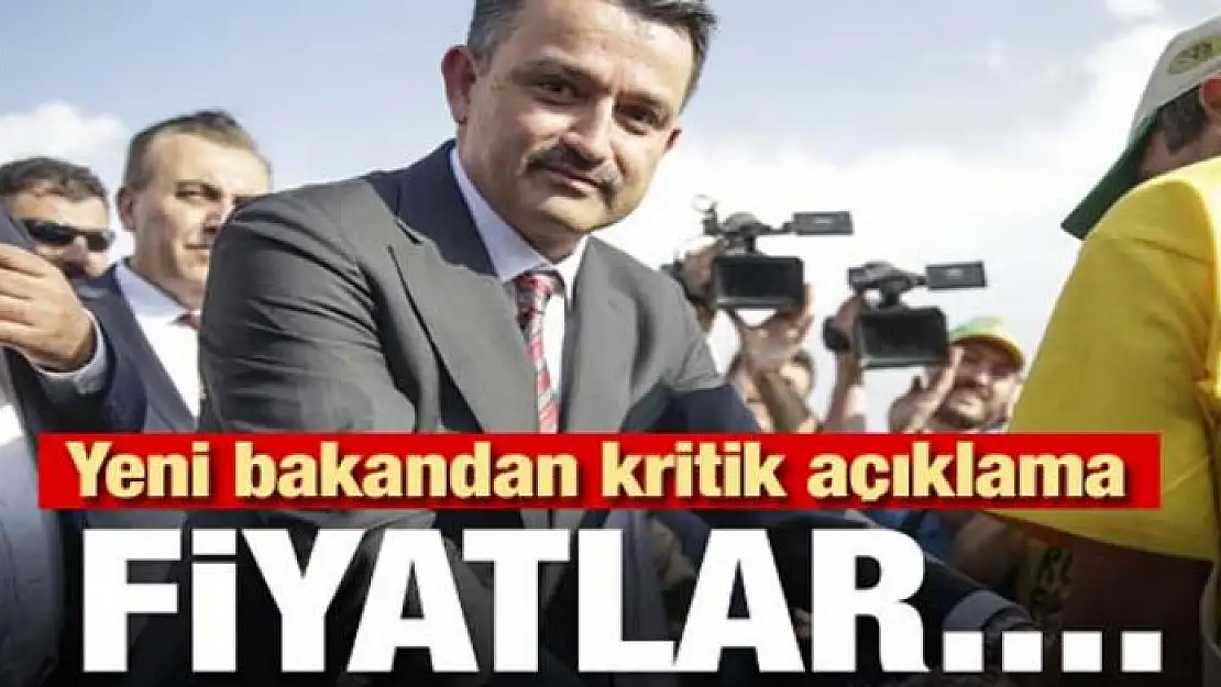 Yeni bakandan kritik açıklama! Fiyatlar...