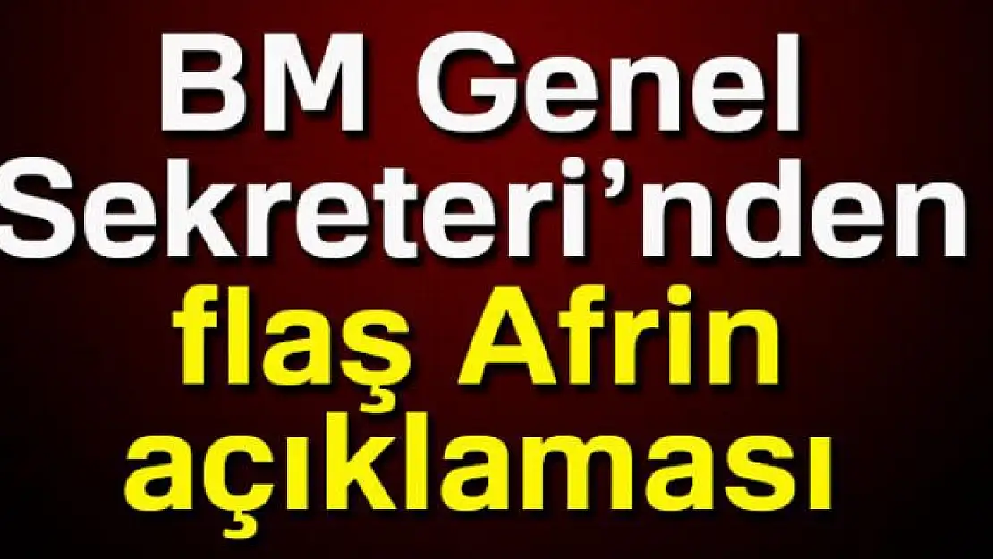 BM Genel Sekreteri Sözcüsü Dujarric'den flaş Afrin açıklaması