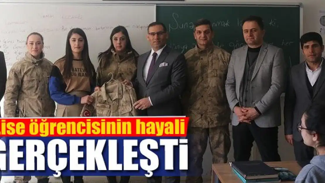 Lise öğrencisinin hayali gerçekleşti