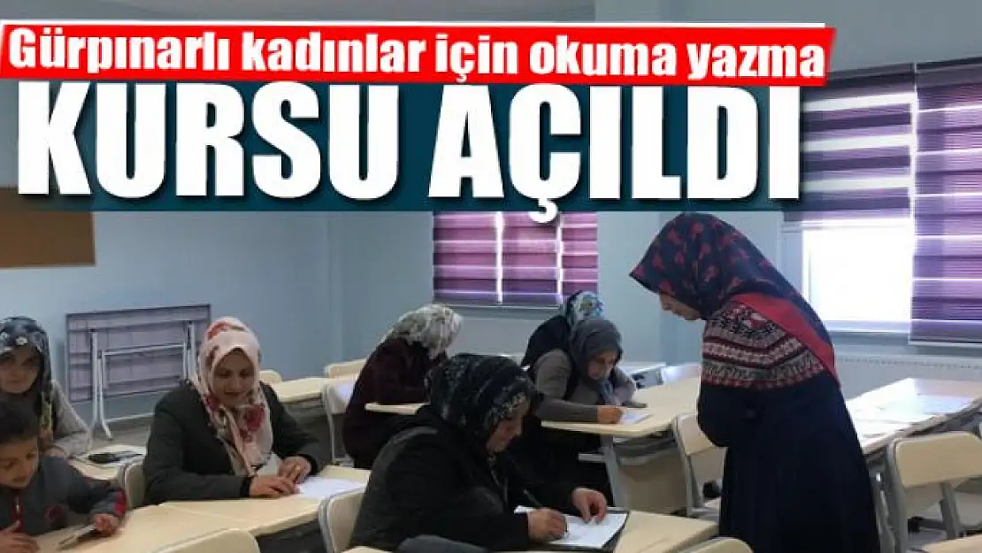 Gürpınarlı kadınlar için okuma yazma kursu 