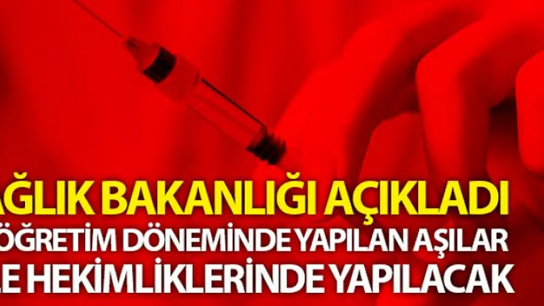 Aşılama takviminde değişiklik