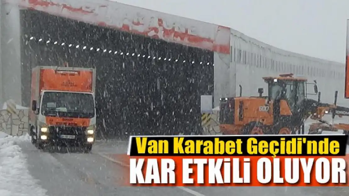 Van Karabet Geçidi'nde kar etkili oluyor