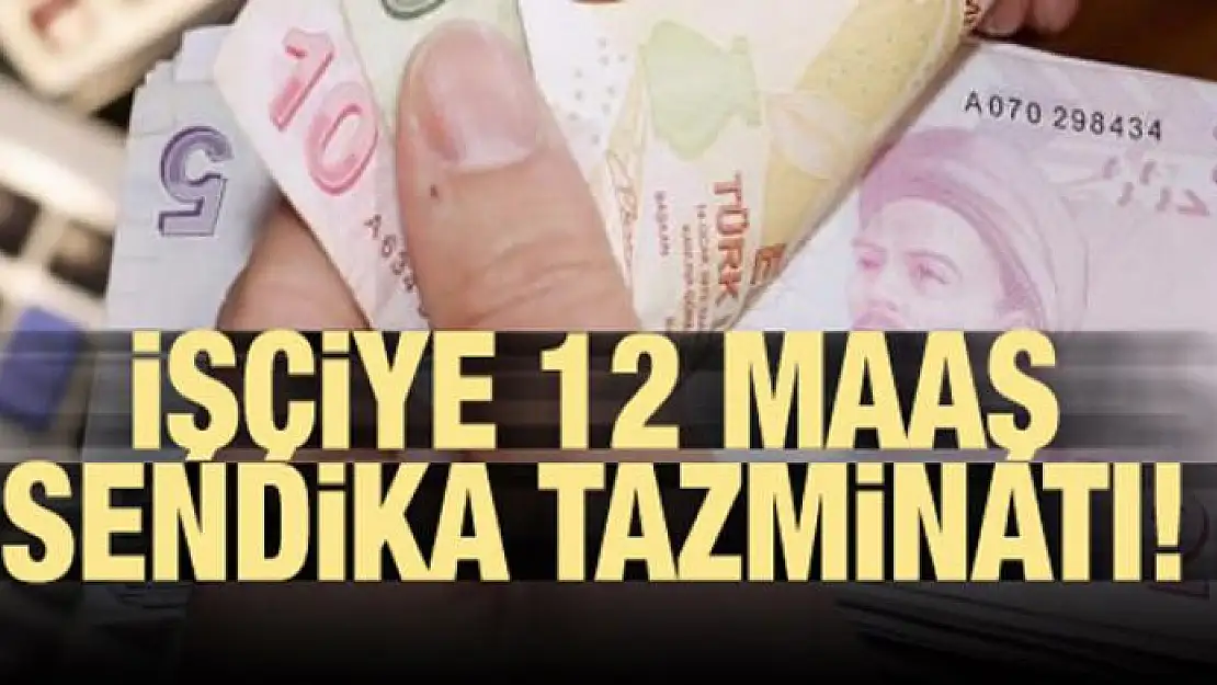 İşçiye 12 maaş sendika tazminatı