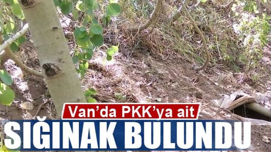 Van'da PKK'ya ait sığınak bulundu