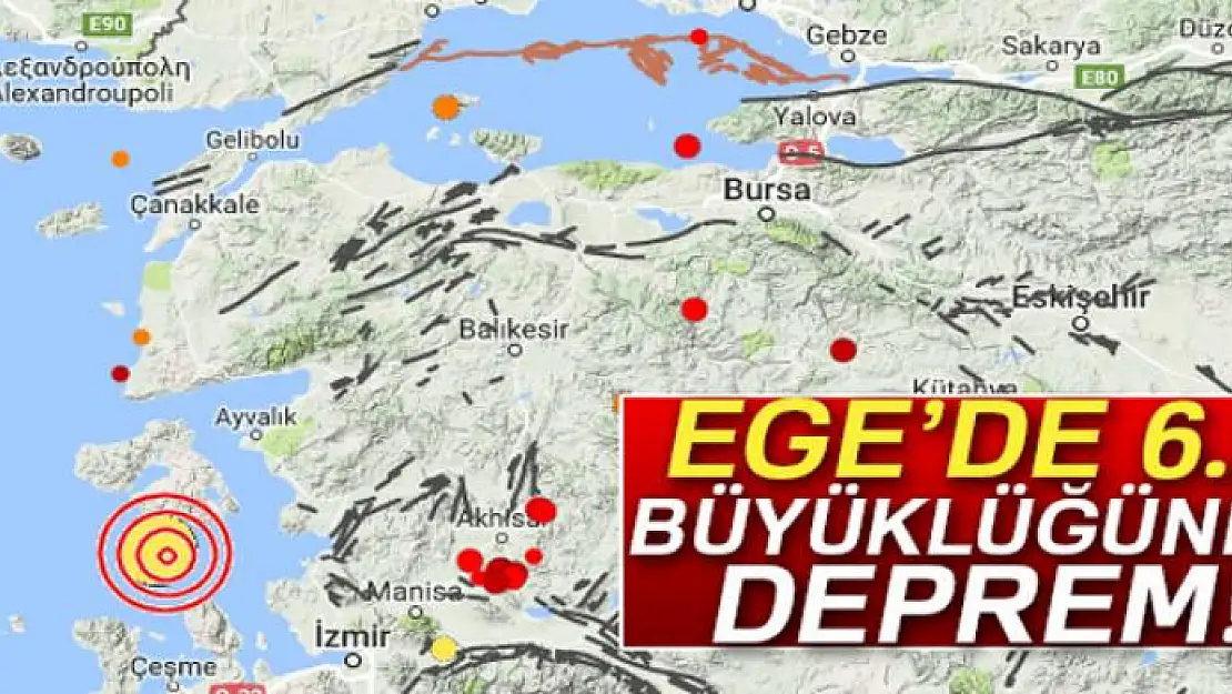 Son dakika! Ege'de 6,2 büyüklüğünde deprem!