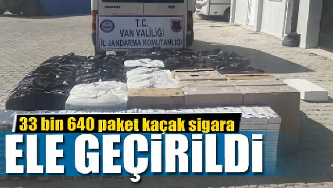 Muradiye'de 33 bin 640 paket kaçak sigara ele geçirildi