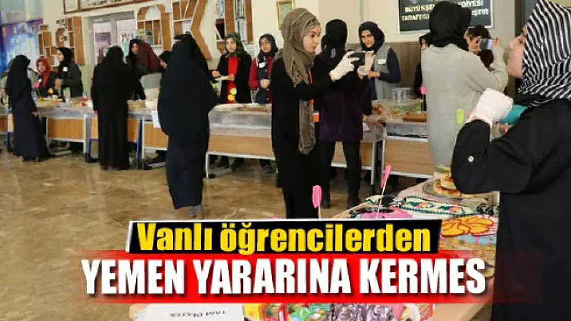 Vanlı öğrencilerden Yemen yararına kermes