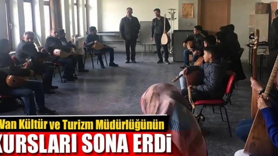 Van Kültür ve Turizm Müdürlüğünün kursları sona erdi 