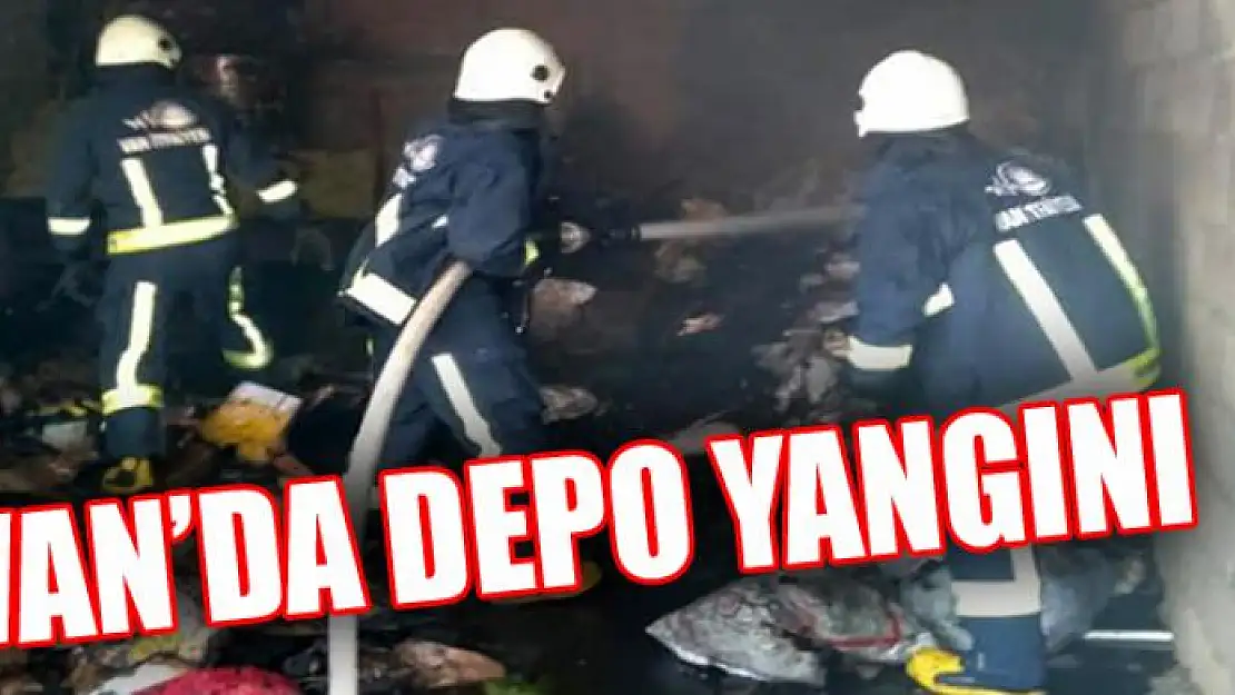 Van'da depo yangını