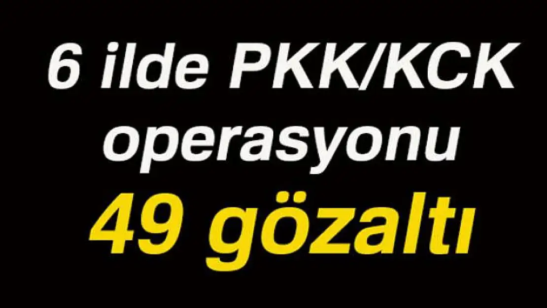 6 ilde terör operasyonu: 49 gözaltı