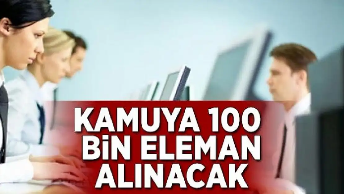 Kamuya 100 bin eleman  