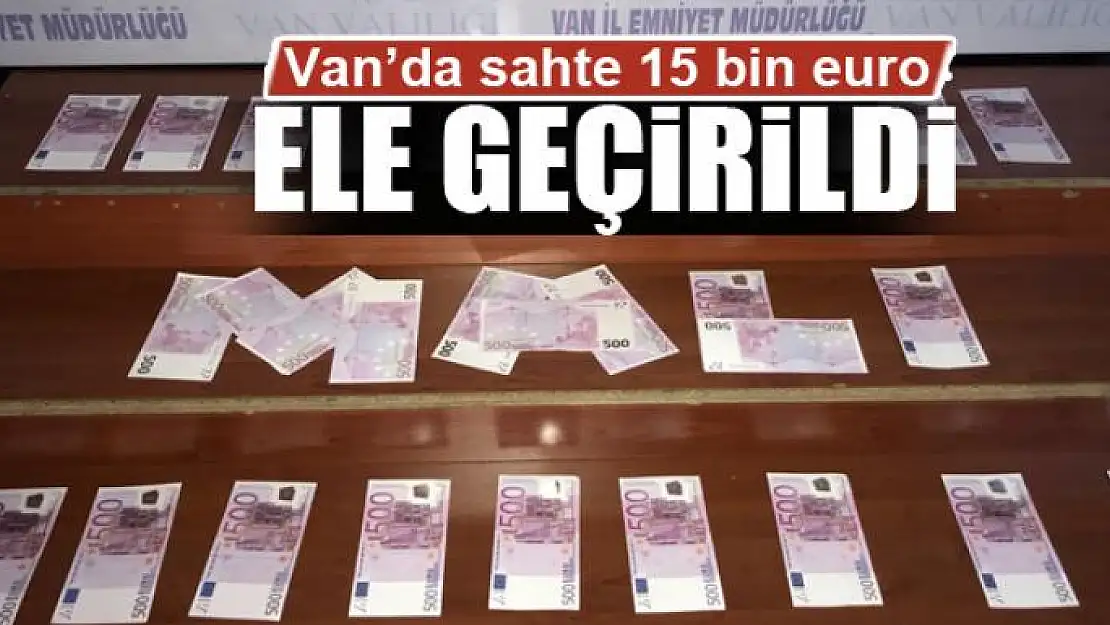 Van'da sahte 15 bin euro ele geçirildi