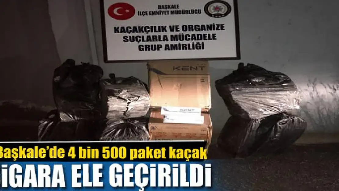 Başkale'de 4 bin 500 paket kaçak sigara ele geçirildi