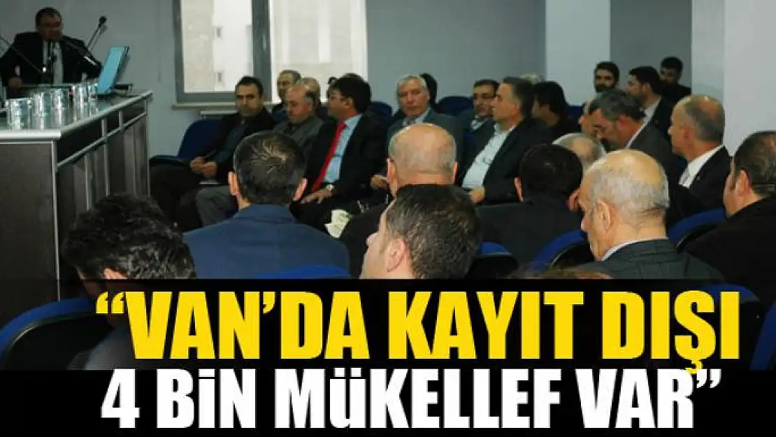 Şahin: 'Van'da kayıt dışı 4 bin mükellef var' 