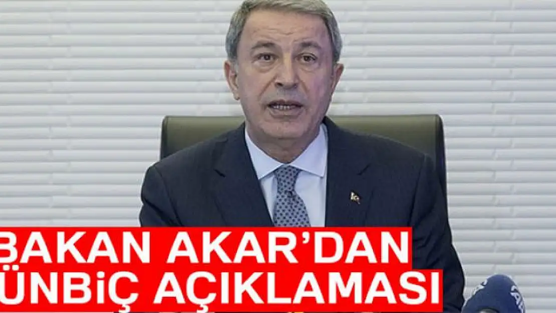 Hulusi Akar: 'Münbiç'e gerçek Münbiçliler hakim olacak'