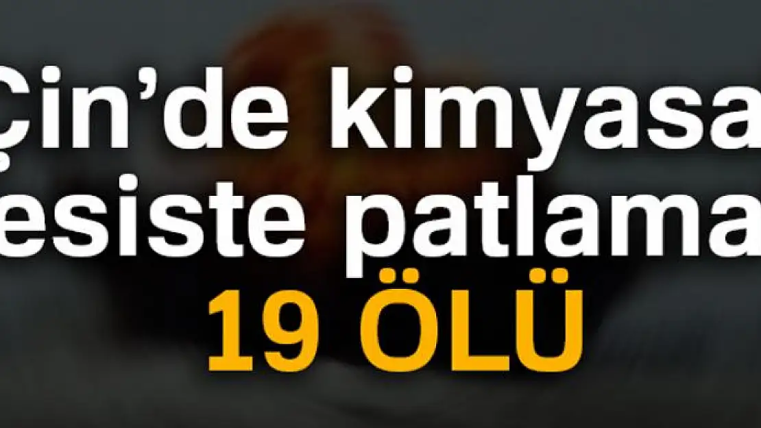 Çin'de kimyasal tesiste patlama: 19 ölü