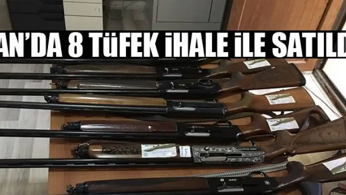 El konulan 8 tüfek ihale ile satıldı