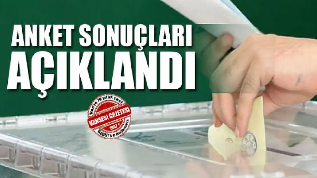 Anket sonuçları açıklandı