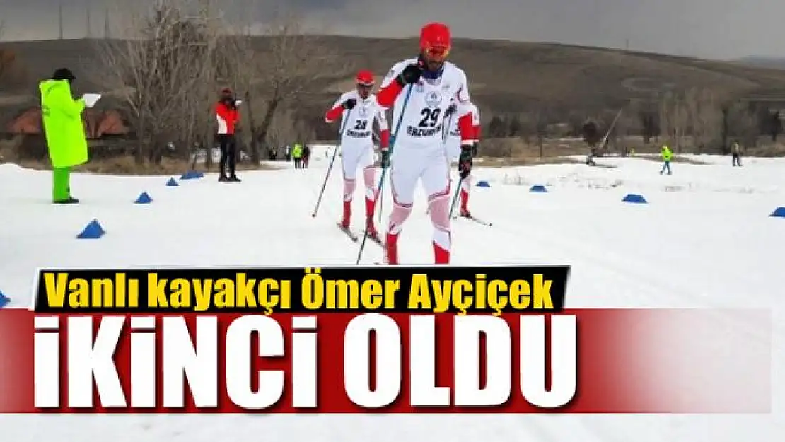 Vanlı kayakçı Ömer Ayçiçek ikinci oldu