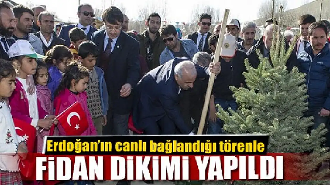 Erdoğan'ın canlı bağlandığı törenle fidan dikimi yapıldı