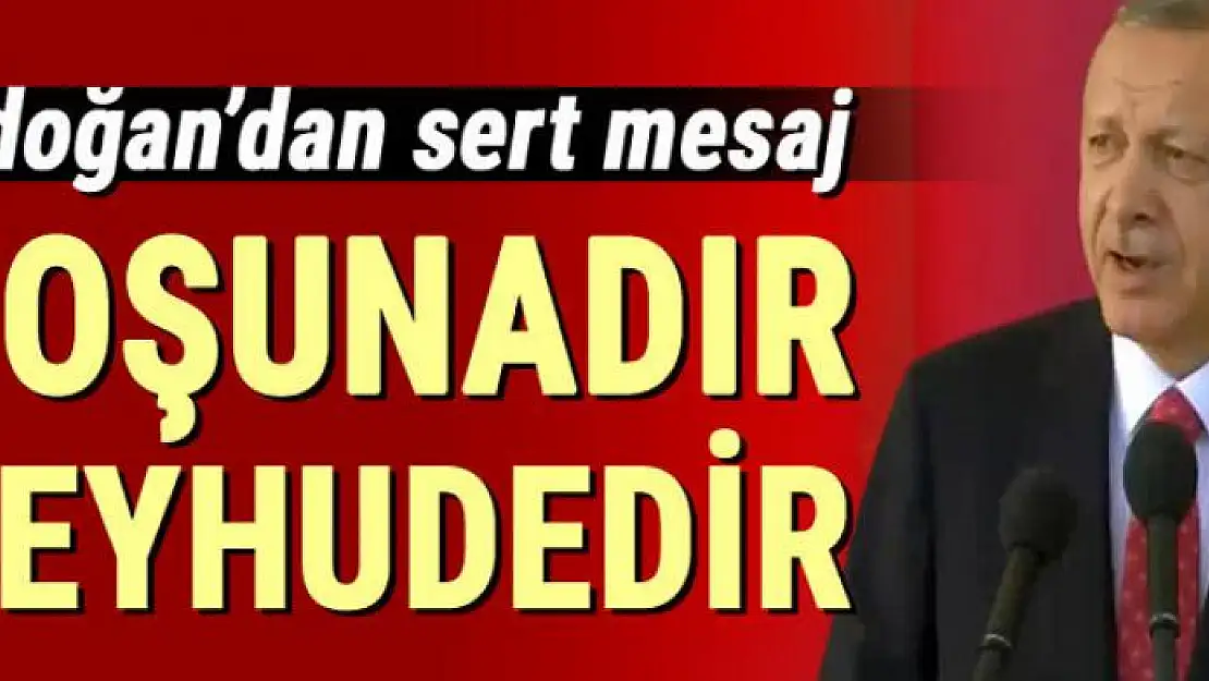 Cumhurbaşkanı Erdoğan'dan sert mesaj