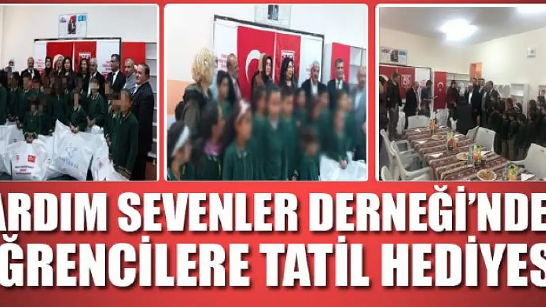 Yardım Sevenler Derneği'nden öğrencilere tatil hediyesi