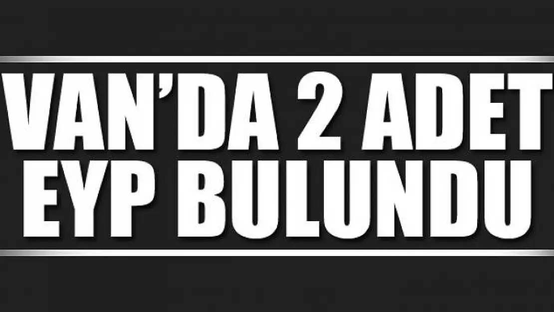 Van'da 2 adet EYP bulundu