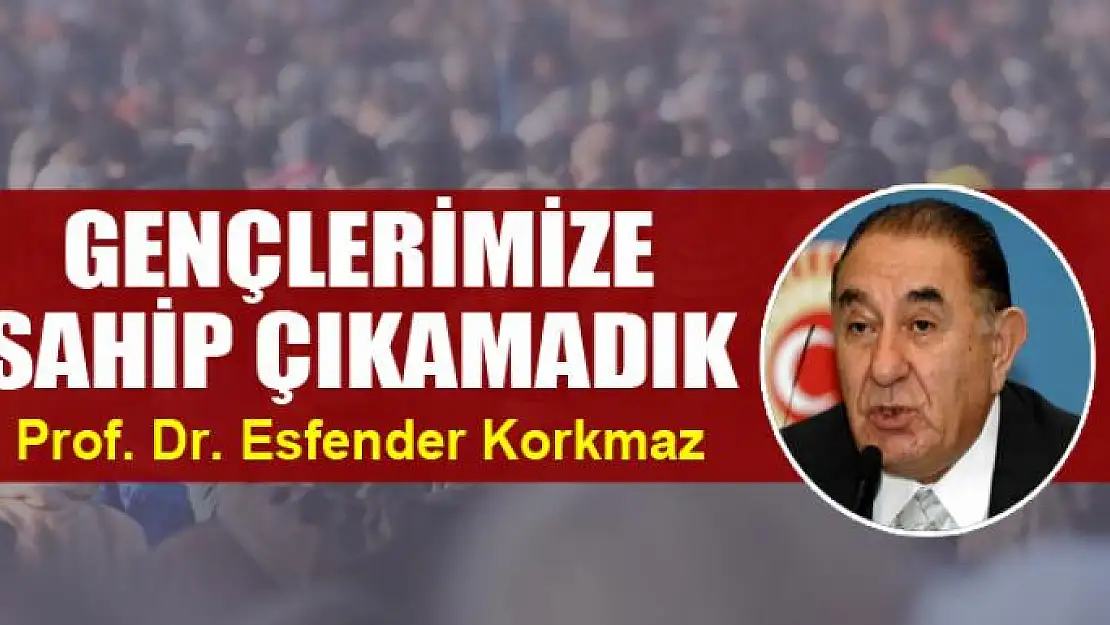 Gençlerimize Sahip Çıkamadık