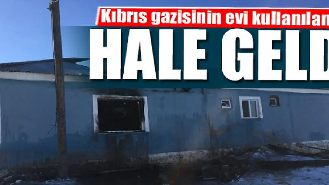 Kıbrıs gazisinin evi çıkan yangında kullanılamaz hale geldi