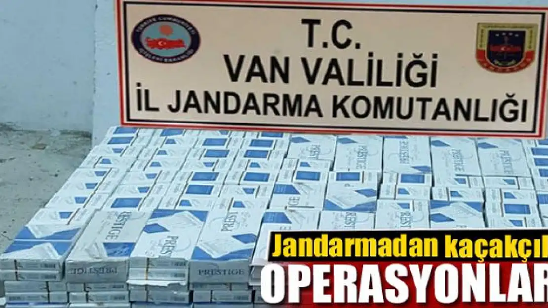 Jandarmadan kaçakçılık operasyonları