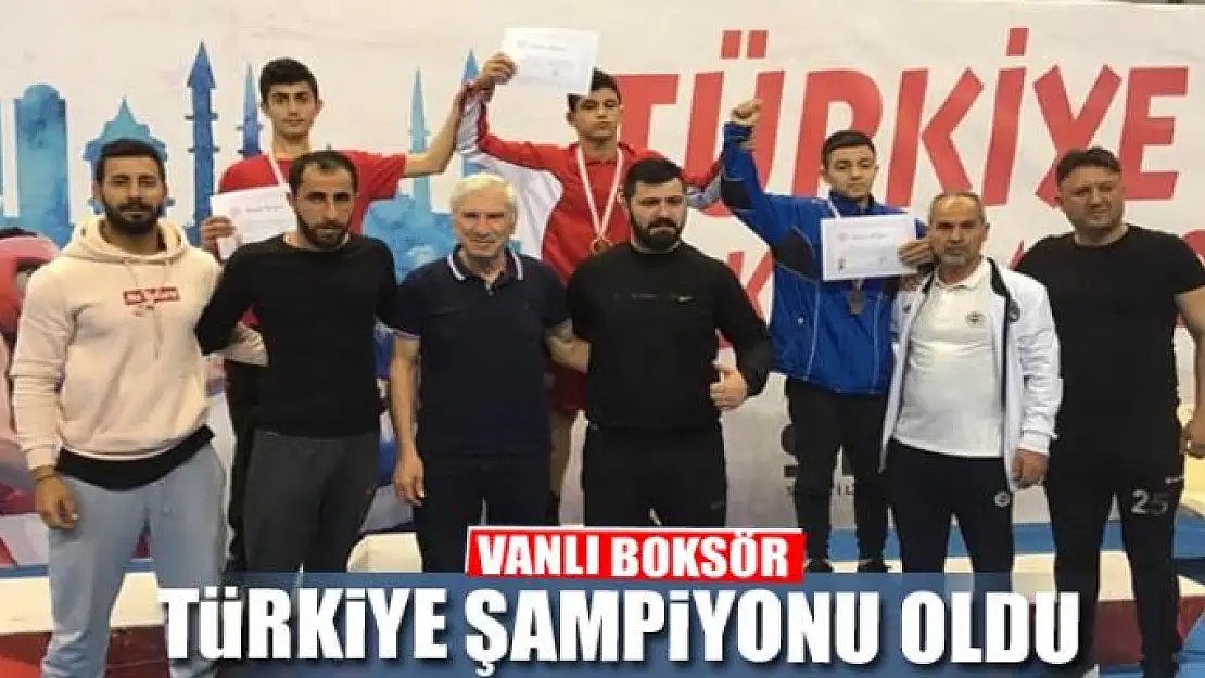 Vanlı boksör Türkiye şampiyonu oldu