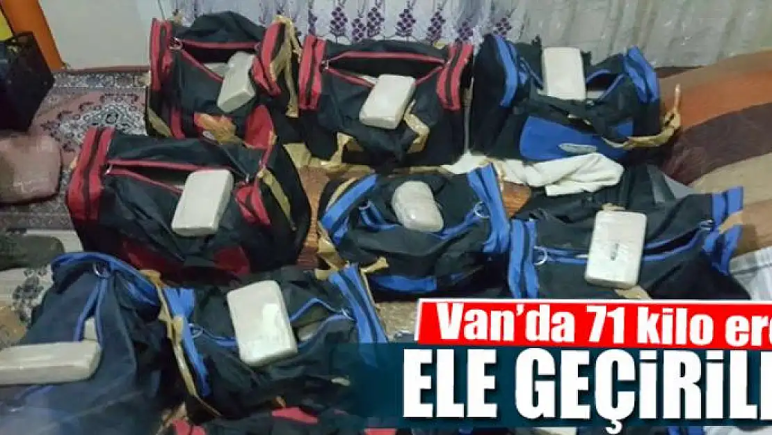 Van'da 71 kilo eroin ele geçirildi