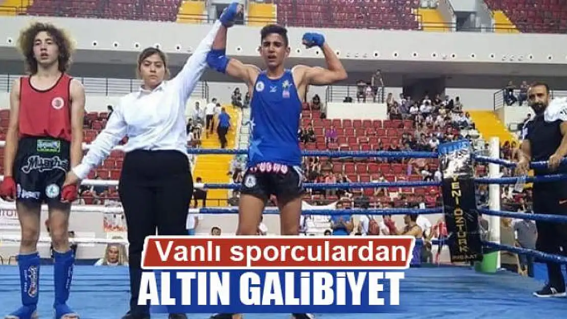 Vanlı sporculardan altın galibiyet