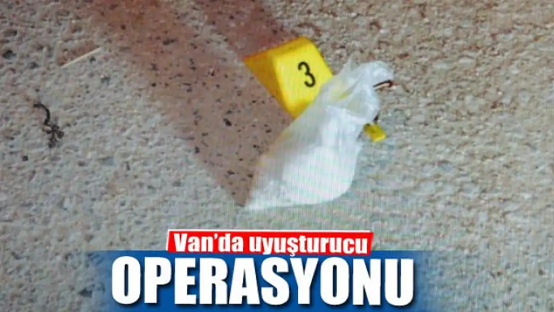 Van'da uyuşturucu operasyonu