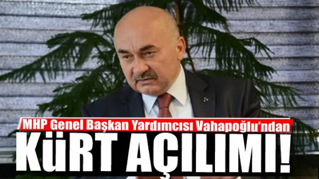 MHP Genel Başkan Yardımcısı Vahapoğlu'ndan Kürt açılımı