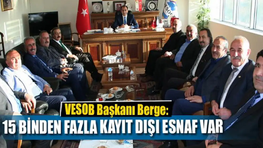 Başkan Berge: 'Van'da 15 binden fazla kayıt dışı esnaf var'