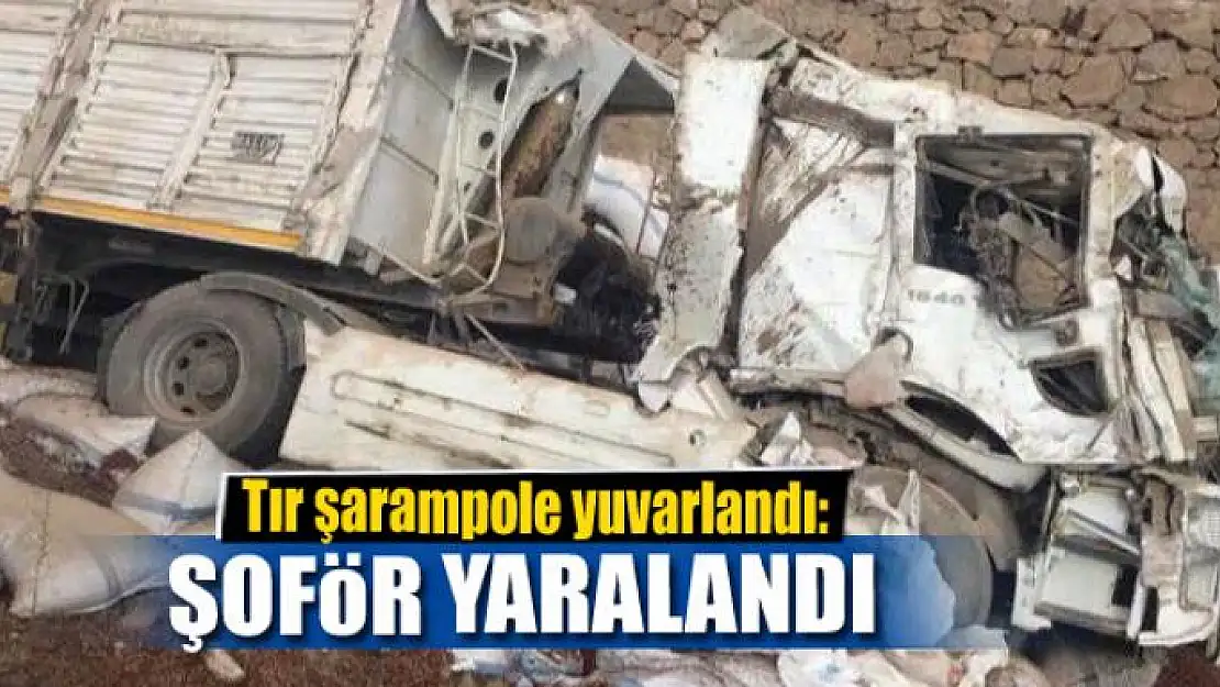 Tır şarampole yuvarlandı: 1 yaralı