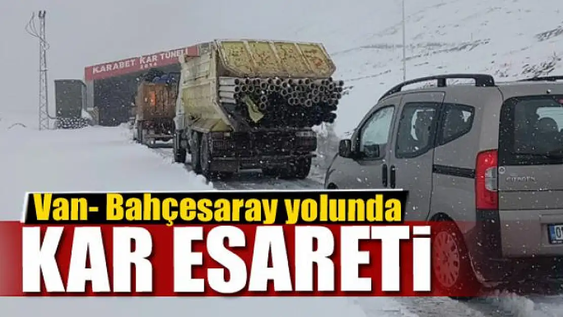 Van- Bahçesaray yolunda kar esareti