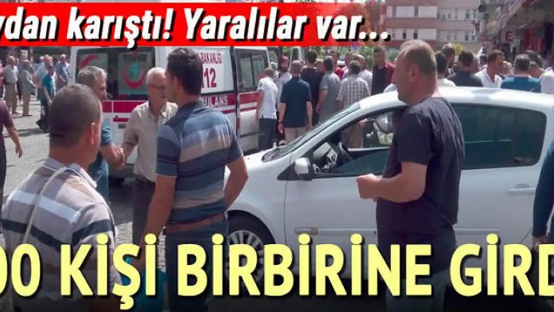 İlçe meydanı karıştı, 100 kişi birbirine girdi! Yaralılar var…