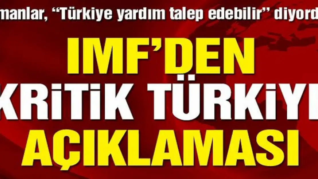 IMF'den flaş Türkiye açıklaması