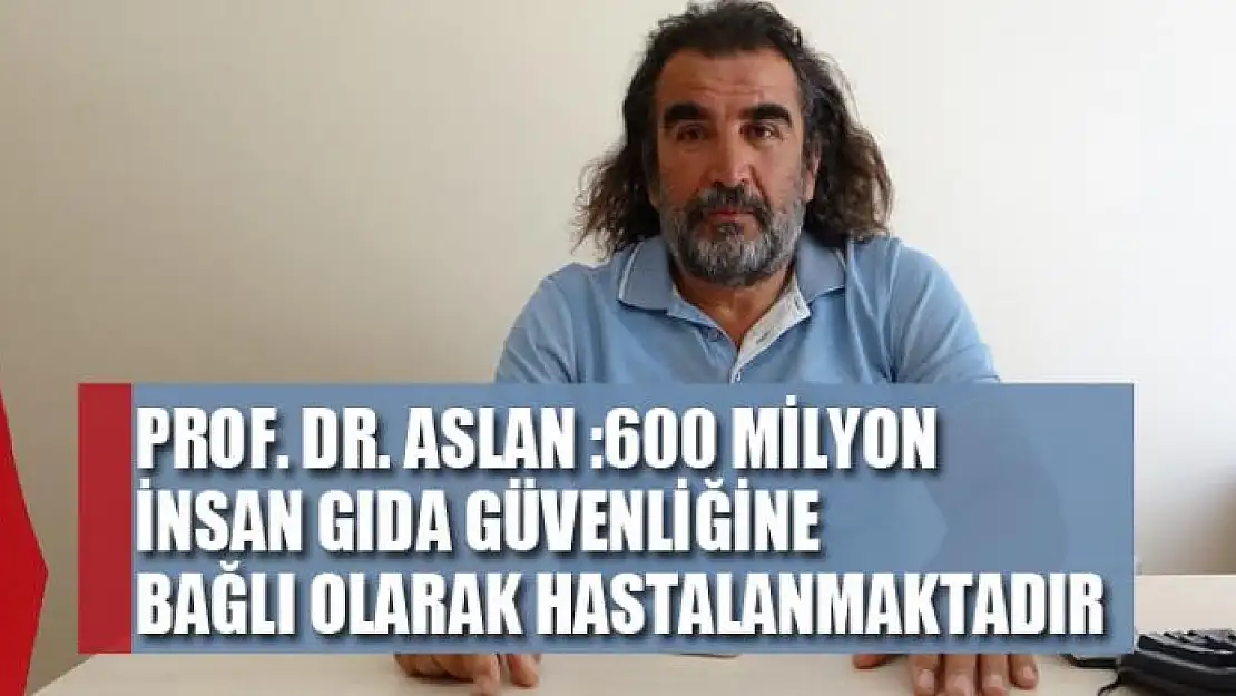 Prof. Dr. Aslan: '600 milyona yakın insan gıda güvenliğine bağlı olarak hastalanmaktadır'