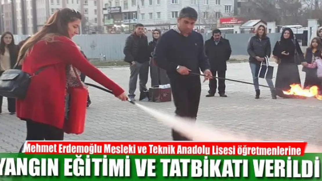 Öğretmenlere yangın eğitimi