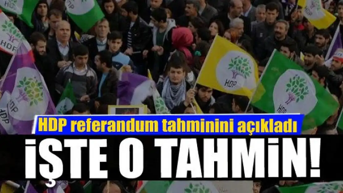 HDP referandum tahminini açıkladı